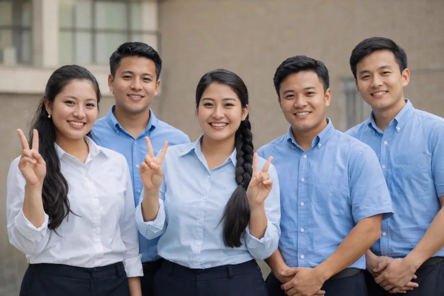 図面を確認しながら打ち合わせをするスタッフ